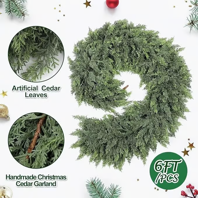 🎅2025 Christmas Artificial Cedar Garland🎄